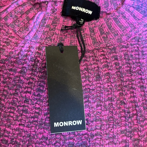Monrow Women's Wool Cashmere Spacedye Sweater Acai MONROW – Medium – NWT - Picture 8 of 8